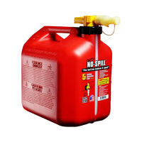 No-spill 5-gallon Gas Can Red With Viewstripe Pro Stripe