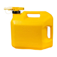 No-spill 5-gallon Diesel Can Yellow With Viewstripe Stripe