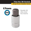Titan 17mm Hex Bit Socket With 1/2" Drive