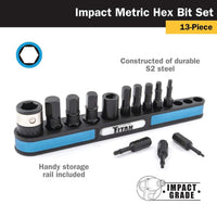 Titan Metric Impact Hex Bit Set (13 Piece)
