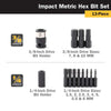Titan Metric Impact Hex Bit Set (13 Piece)