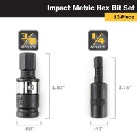 Titan Metric Impact Hex Bit Set (13 Piece)
