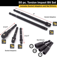 Titan 50 Pc Torsion Impact Bit Set