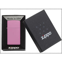 Zippo Windproof Lighter Pink Matte Slim