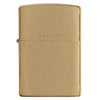 Zippo Windproof Lighter Brushed Brass W/ Solid Brass Engraved