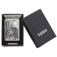 Zippo Windproof Lighter Timberwolves Emblem Brushed Chrome