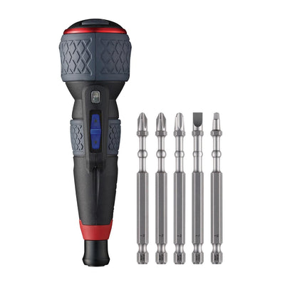 Vessel Ball Grip Rechargeable Screwdriver - 3 Adjustable Speeds Includes - 5 Bits