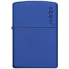 Zippo Windproof Lighter Classic Royal Blue Matte Zippo Logo