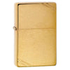 Zippo Windproof Lighter Vintage Brushed Brass W/slashes