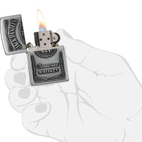 Zippo Windproof Lighter Jack Daniel's Label-pewter Emblem High Polish Chrome