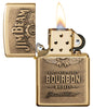 Zippo Windproof Lighter Jim Beam Brass Emblem High Polish Brass
