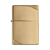 Zippo Windproof Lighter Vintage High Polish Brass W/slashes