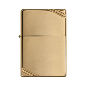 Zippo Windproof Lighter Vintage High Polish Brass W/slashes