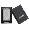Zippo Windproof Lighter Serenity Prayer Satin Chrome Finish