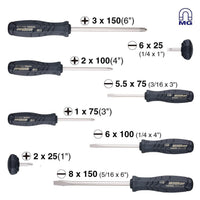 Vessel Armor Grip Screwdriver 8pc. Set No.550a8ptu
