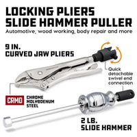 Powerbuilt Slide-hammer 9" Locking Pliers Set