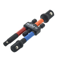 Wiha Color Coded Socket Adapters: 1/4" Hex To 1/4" 3/8" 1/2" (3-piece)