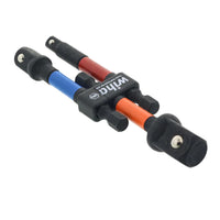 Wiha Color Coded Socket Adapters: 1/4" Hex To 1/4" 3/8" 1/2" (3-piece)