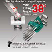 Vessel Metric Ball Point Hex Short L-key Wrench Set (9 Piece)