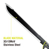 Kilimanjaro 24" Machete With Serrated Back And Black Finish With Nylon Storage Sheath