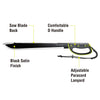 Kilimanjaro 24" Machete With Serrated Back And Black Finish With Nylon Storage Sheath