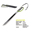 Kilimanjaro 24" Machete With Serrated Back And Black Finish With Nylon Storage Sheath