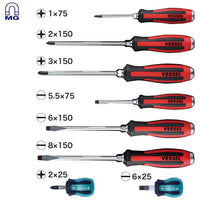 Vessel Megadora Tang-thru Screwdriver 8pc. Set