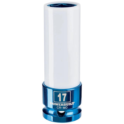 Powerbuilt 17mm Thin Wall Color Lug Nut Socket - 1/2