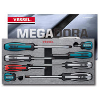Vessel Megadora Impacta Assorted Screwdriver Set (8-piece)
