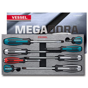 Vessel Megadora Impacta Assorted Screwdriver Set (8-piece)