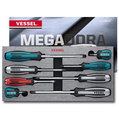 Vessel Megadora Impacta Assorted Screwdriver Set (8-piece)