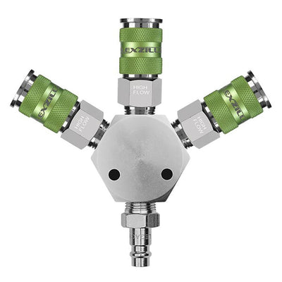 Flexzilla® Pro High Flow 3-way Manifold 3/8