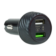 Audiopipe 2.4 Amp Dual Usb Car Charger - Qc3.0 + Usb A