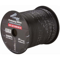 Audiopipe Primary Wire 12-gauge 500 Foot Spool - Black