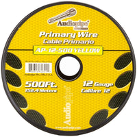 Audiopipe Primary Wire 12-gauge 500 Foot Spool - Yellow