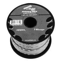 Audiopipe Primary Wire 14-gauge 100 Foot Spool - Gray
