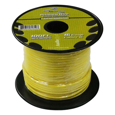 Audiopipe 16 Gauge 100ft Yellow Primary Wire