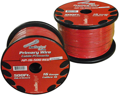 Audiopipe 16 Gauge 500ft Primary Wire Red