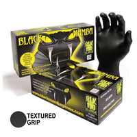 Black Mamba Black Powder Free Textured Nitrile Gloves (x-large) 100 Per Box