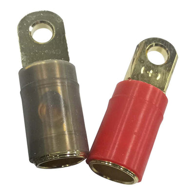 2 Pk Ring Terminals Audiopipe Screw Type 0ga.x3/8