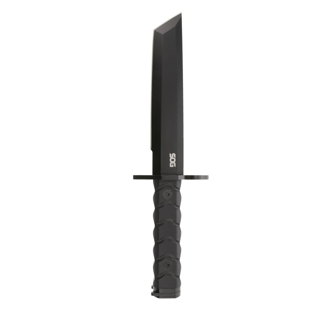 Sog Bar15t Bayonet Fixed Blade Knife 7.1" Black Pvd Tanto Blade Black