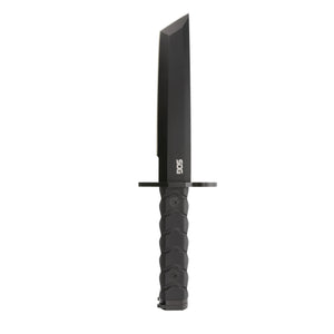 Sog Bar15t Bayonet Fixed Blade Knife 7.1" Black Pvd Tanto Blade Black