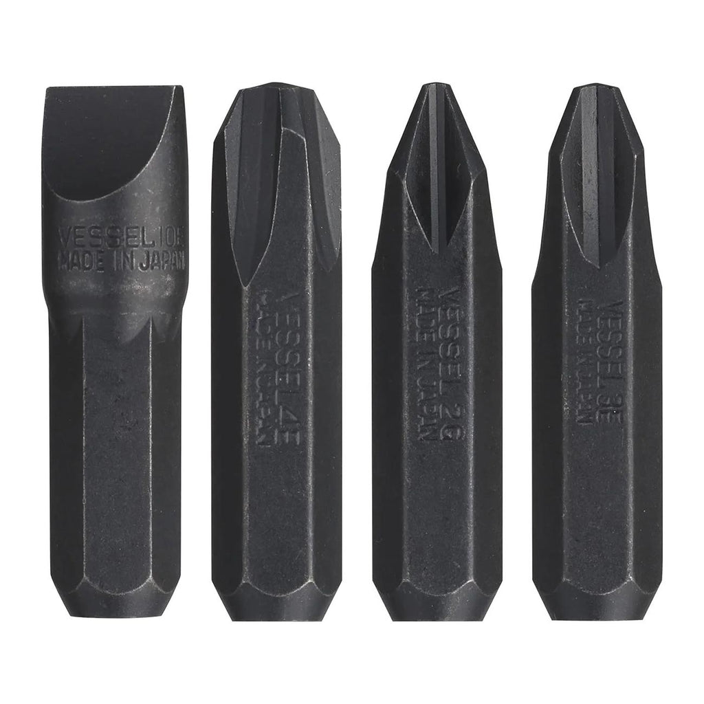 Vessel Insert Bit 5/16" Hex Drive Set For Manual Impact Driver (4-piece)