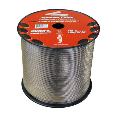 Speaker Wire Audiopipe 16 Ga 1000' Clear
