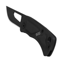 Sog Centi I Keychain Folding Knife 1.4" Black Oxide Blade Stainless Steel Handles
