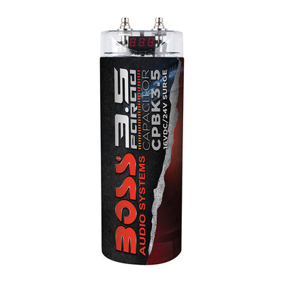 Boss 3.5 Farad Capacitor Black Finish