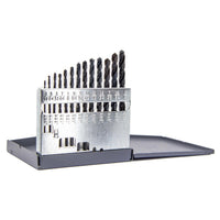 Drill America High Speed Steel Left Hand Drill Set - Sizes 1/16" - 1/4" X 64ths (13-piece)
