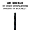Drill America High Speed Steel Left Hand Drill Set - Sizes 1/16" - 1/4" X 64ths (13-piece)