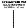 Drill America 17/32" X 12" Hss Extra Long Drill Bit With 1/2-shank Drill Bit