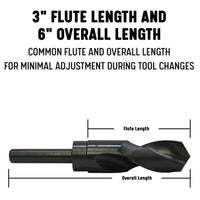 Drill America 37/64" Hss Reduced Shank Drill Bit 3/8" Shank